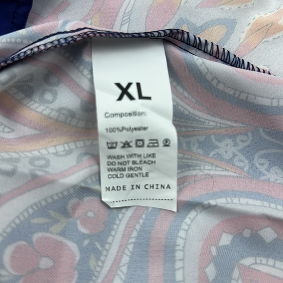 Women’s Halter Neck Dress/Casual Top. Navy Blue/Red Multi. Size XL. NWOT - Picture 4 of 5